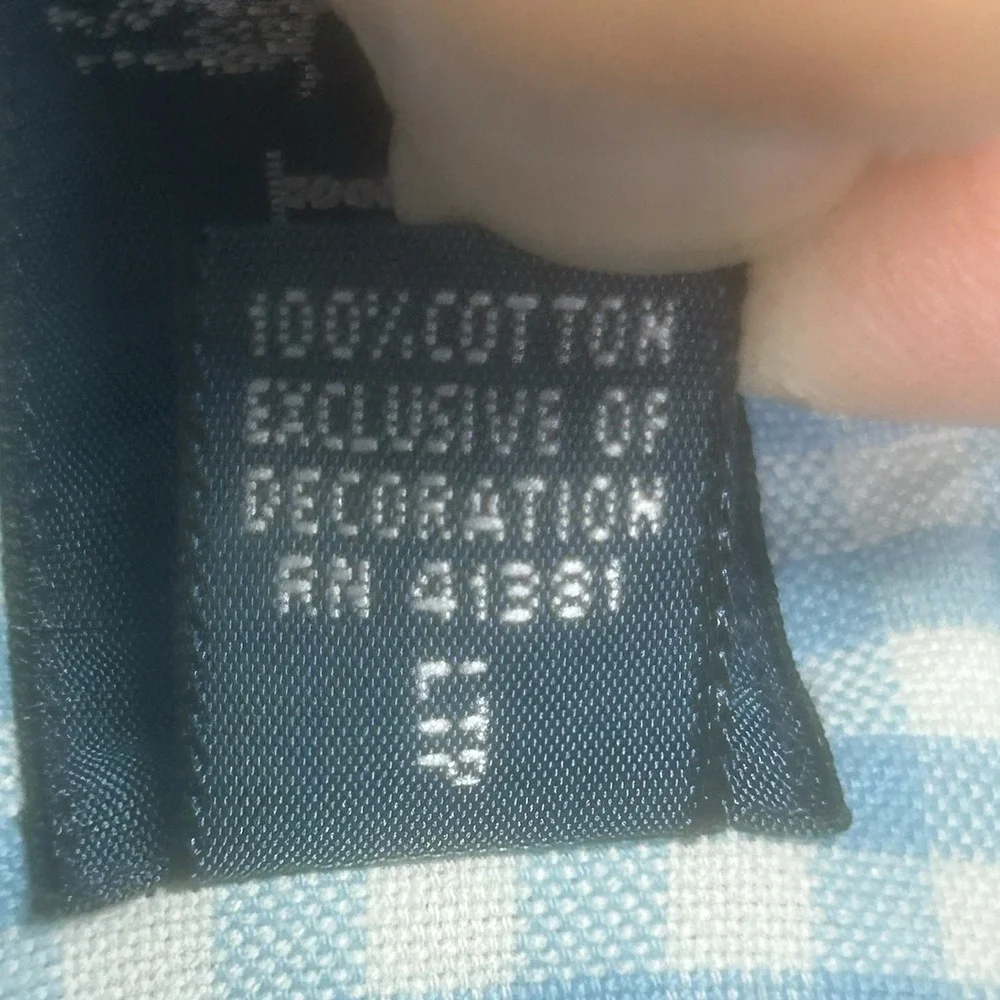 Ralph Lauren Shirt Men's M Blue Check Classic Oxford Button Down Flesh Pony OCBD